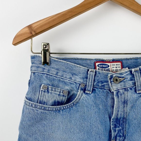 Jean Shorts Denim High Rise Button Down Shorts - Picture 4 of 5